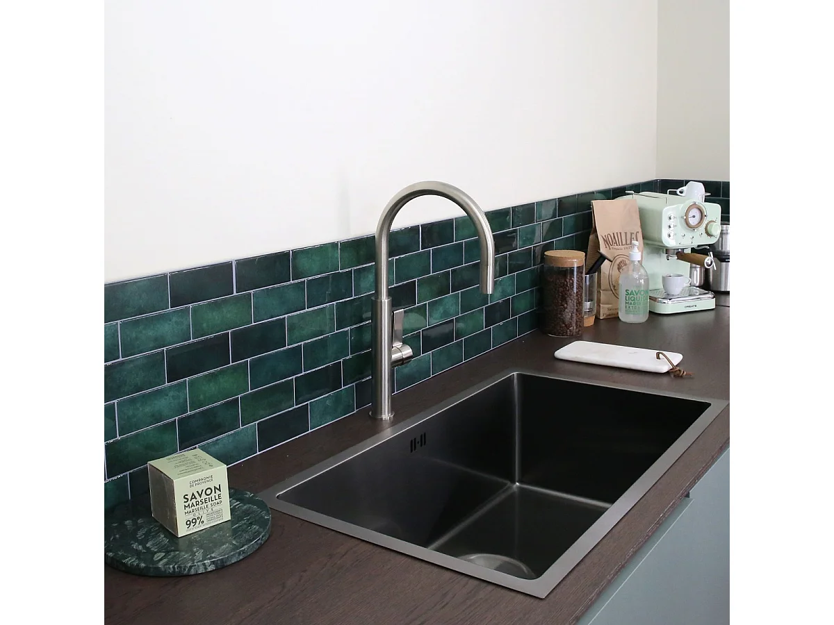 Grifo de cocina Reflet acero cepillado Essebagno