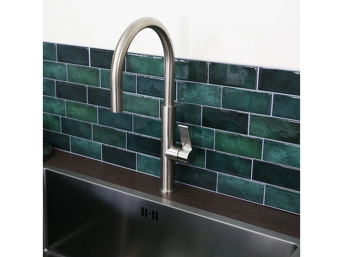 Grifo de cocina Reflet acero cepillado Essebagno