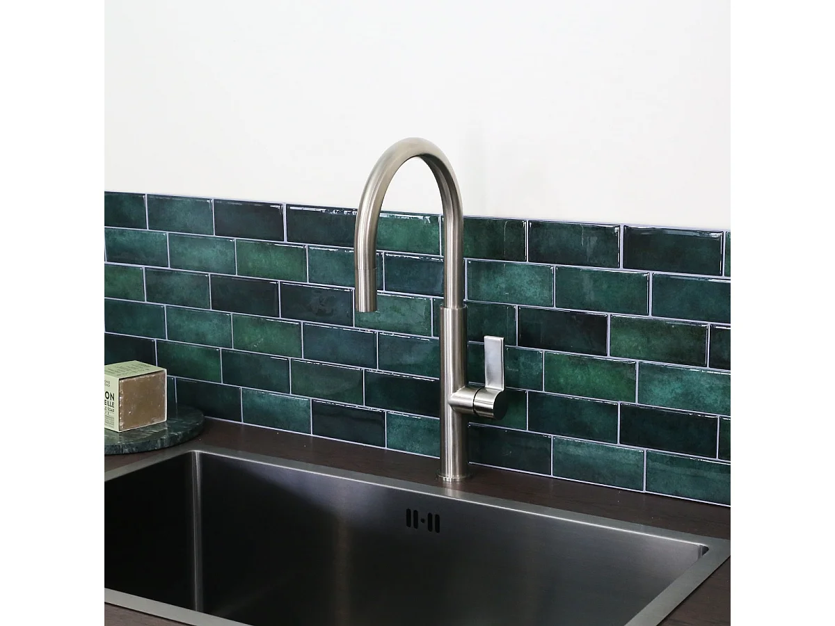 Reflet mitigeur évier façon inox - Essebagno