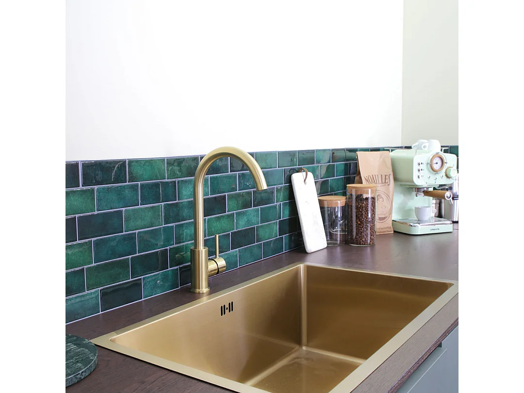 Kiwo mitigeur évier or brossé - Essebagno