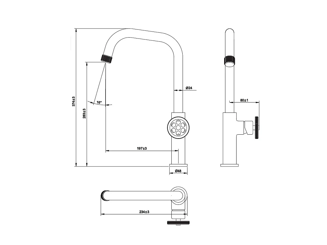 Indus mitigeur évier gris gun métal - Essebagno