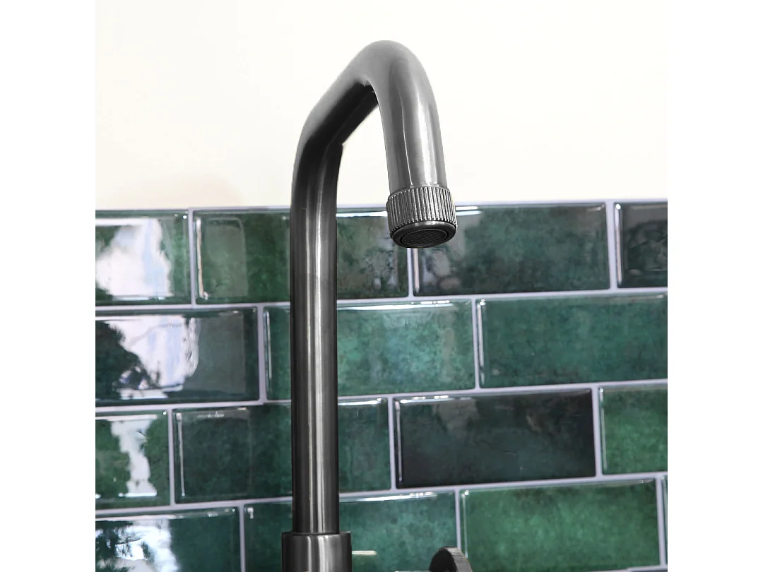 Indus mitigeur évier gris gun métal - Essebagno