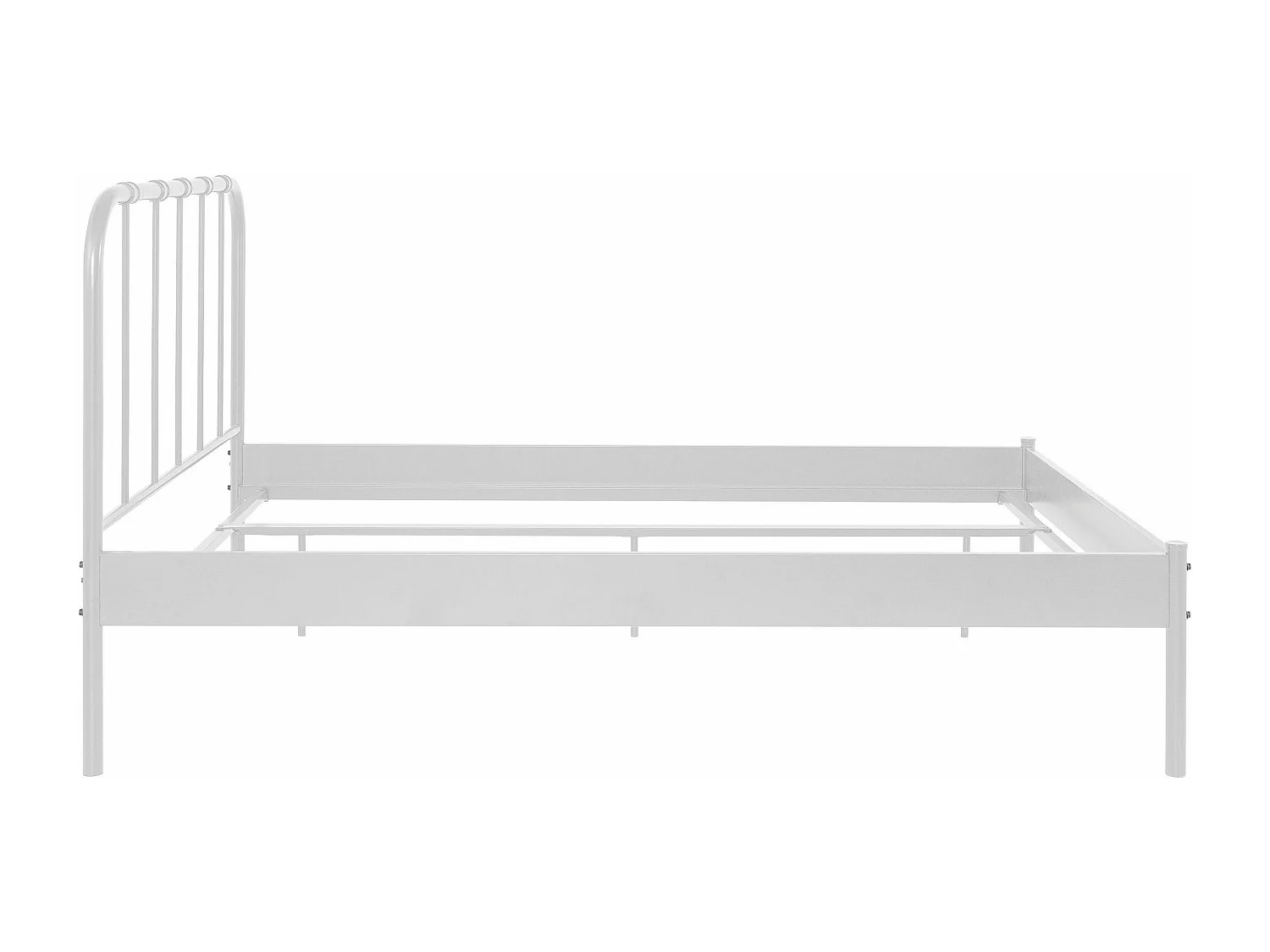 Letto Aaron 140 Bianco Metallo