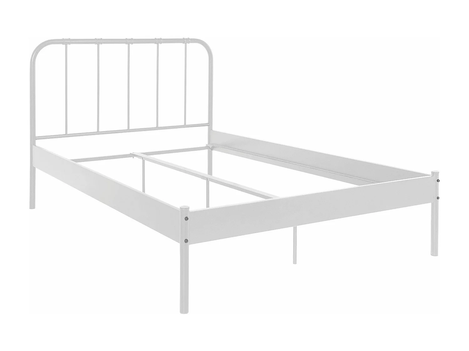 Letto Aaron 140 Bianco Metallo