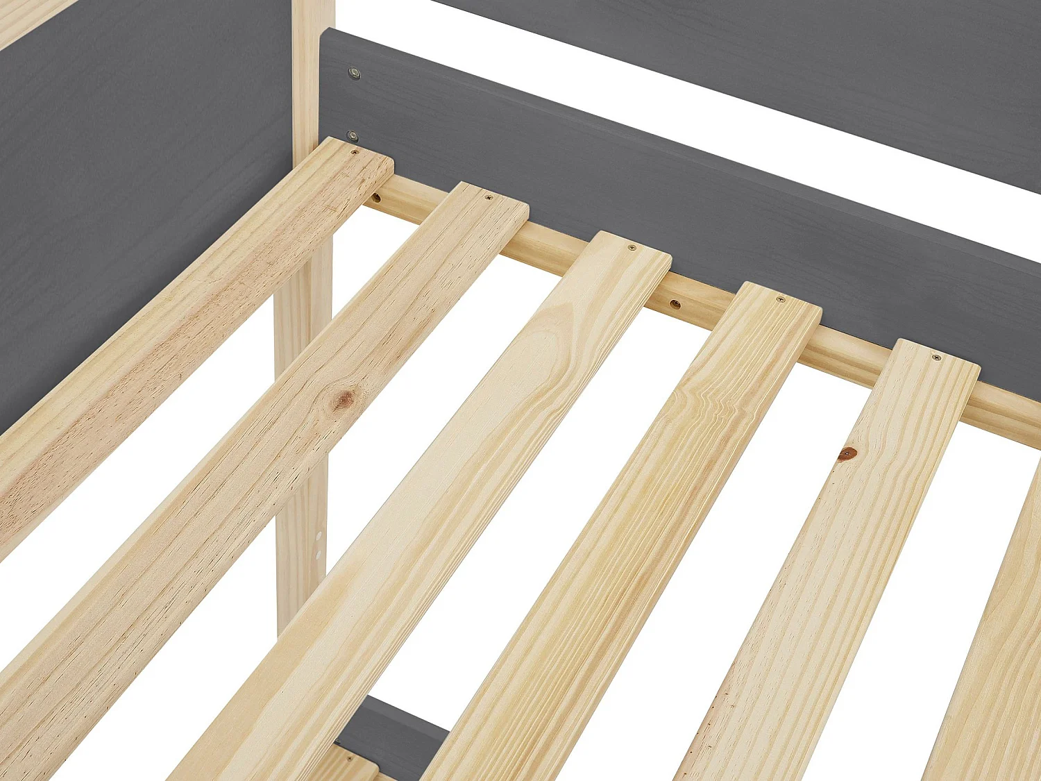 Square Line|Lit superposé en bois gris 90x200