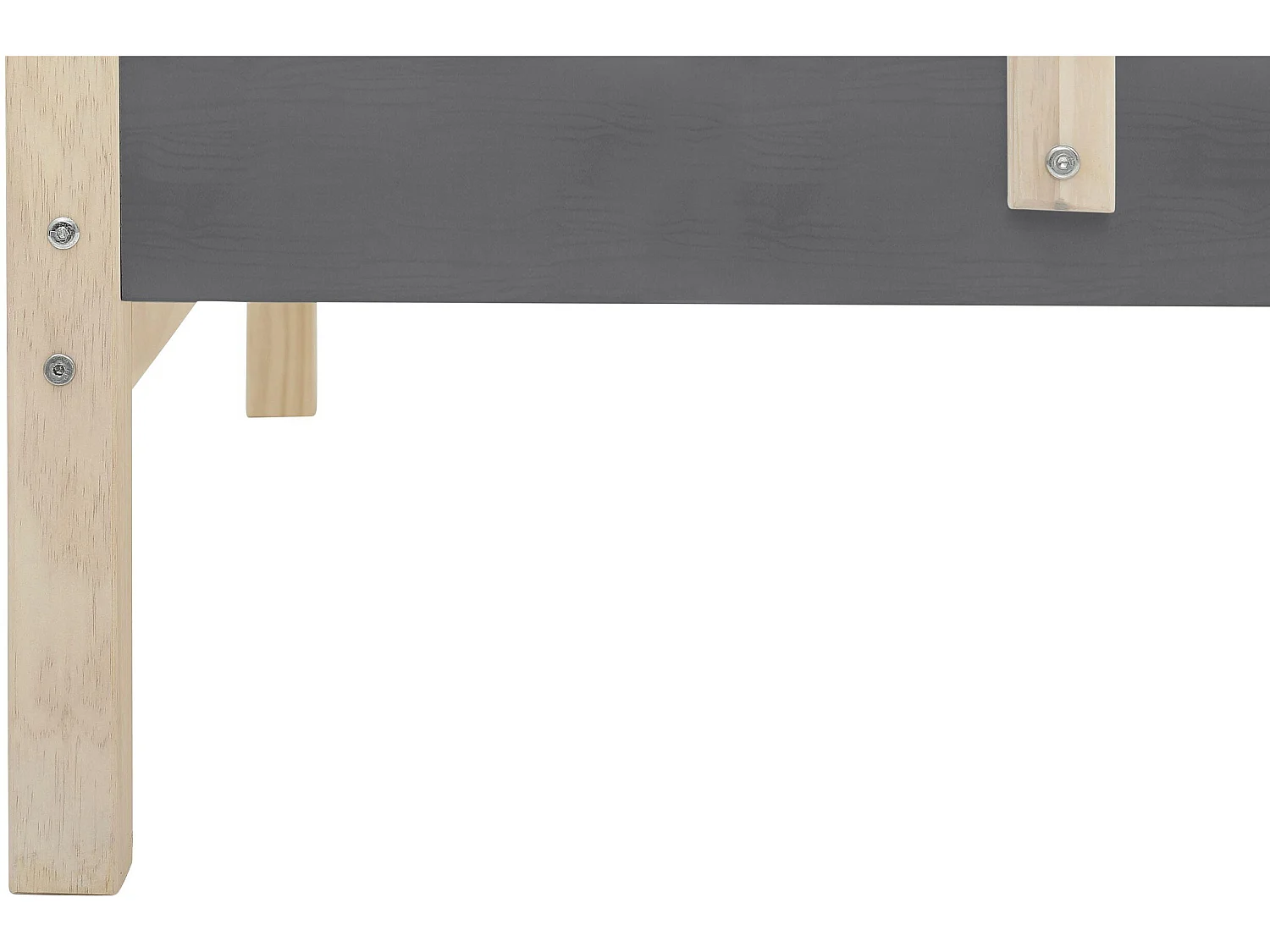 Square Line|Lit superposé en bois gris 90x200