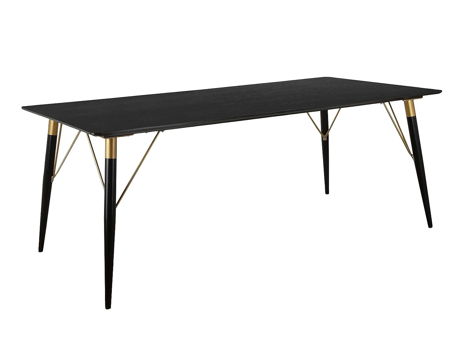 Eettafel 120x80 cm Zwart Goud