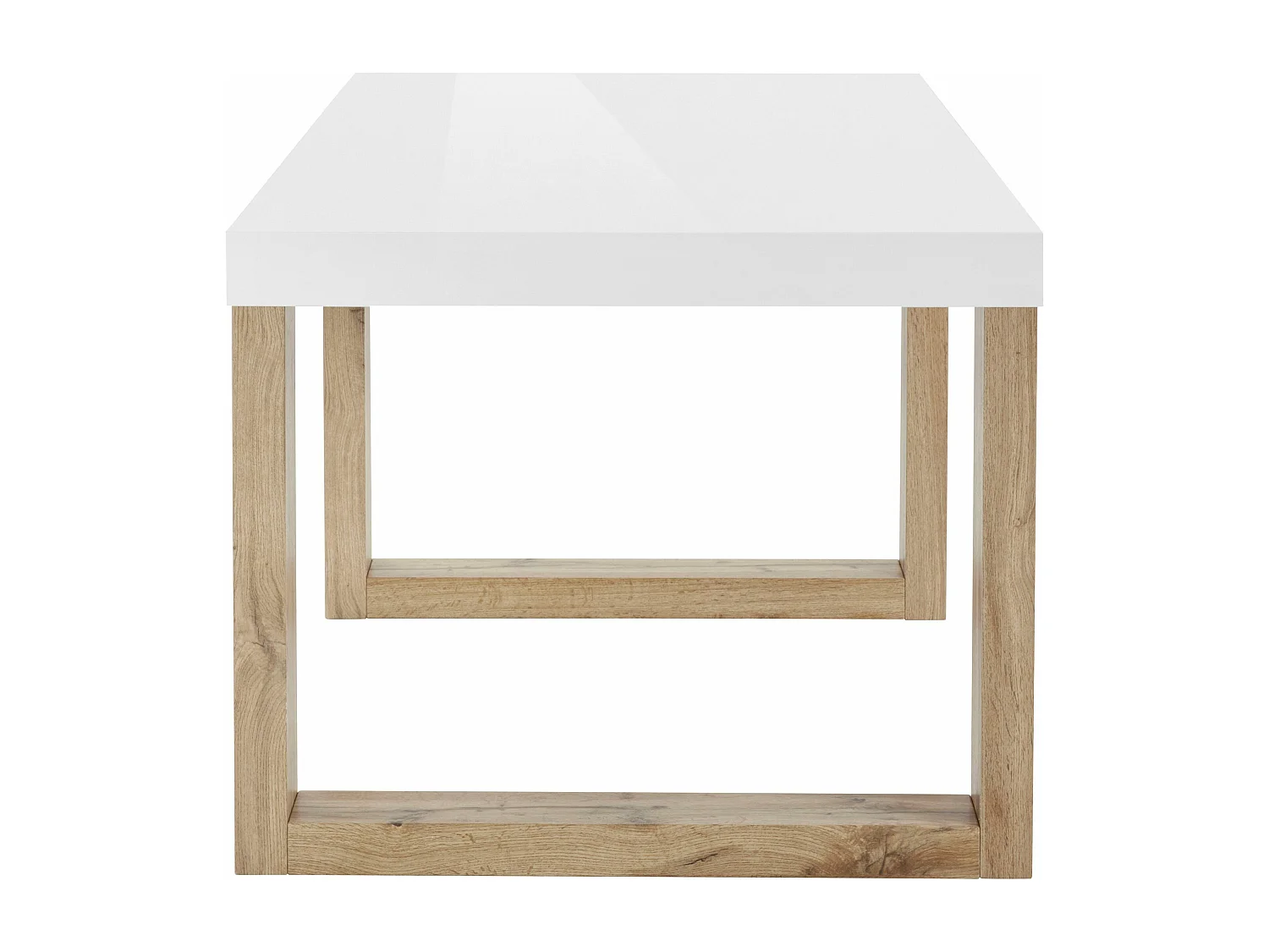 Massieve Eettafel 160 Wit Eiken