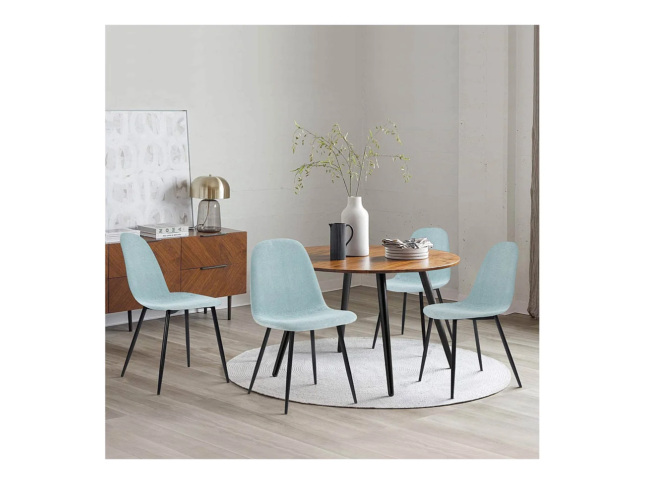 WeHome - Chaises Bella bleues : lot de 4 chaises design