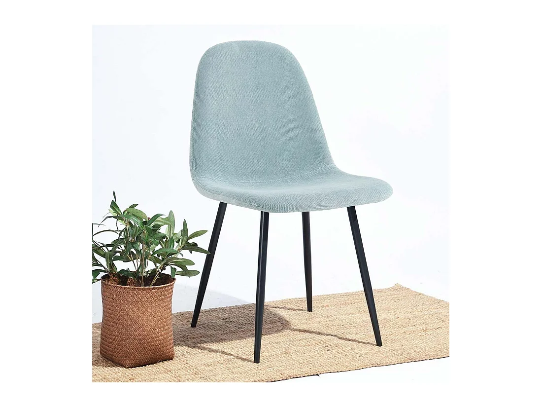 WeHome - Chaises Bella bleues : lot de 4 chaises design
