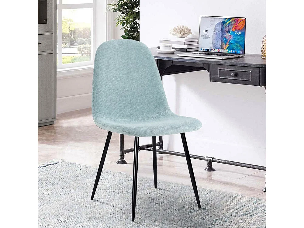 WeHome - Cadeiras Bella azuis: conjunto de 4 cadeiras de design