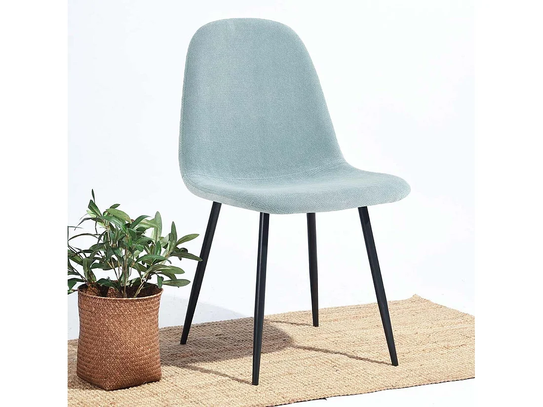 WeHome - Cadeiras Bella azuis: conjunto de 4 cadeiras de design