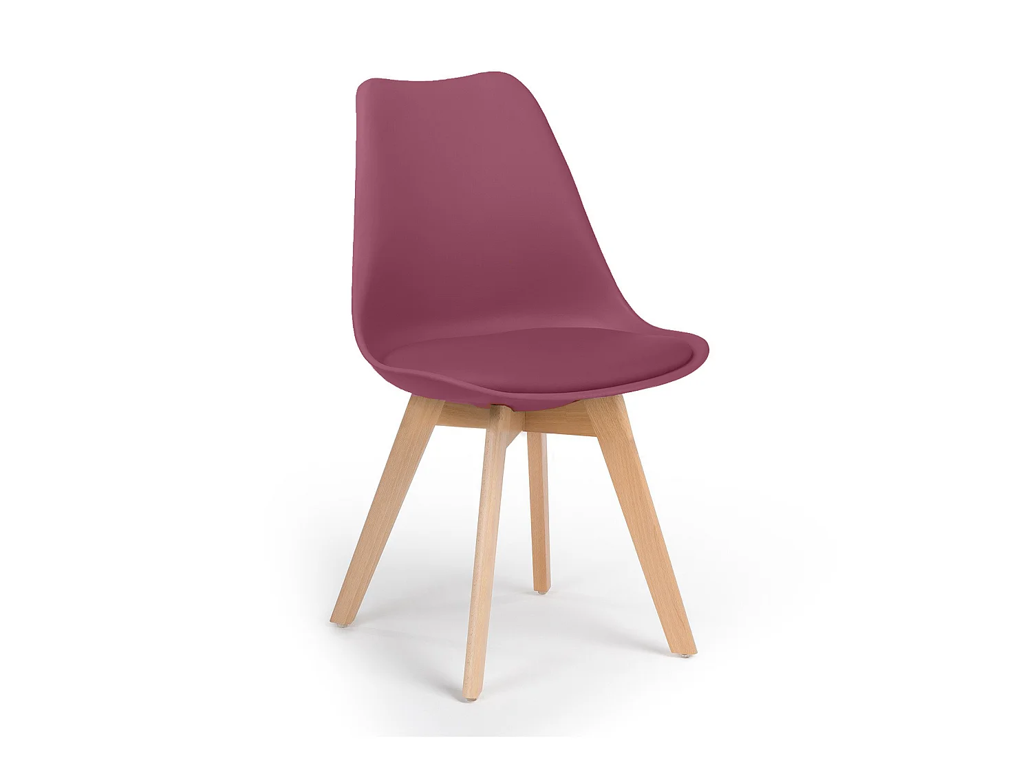 WeHome - Lot de 4 chaises d'intérieur Candice, design bordeaux moderne