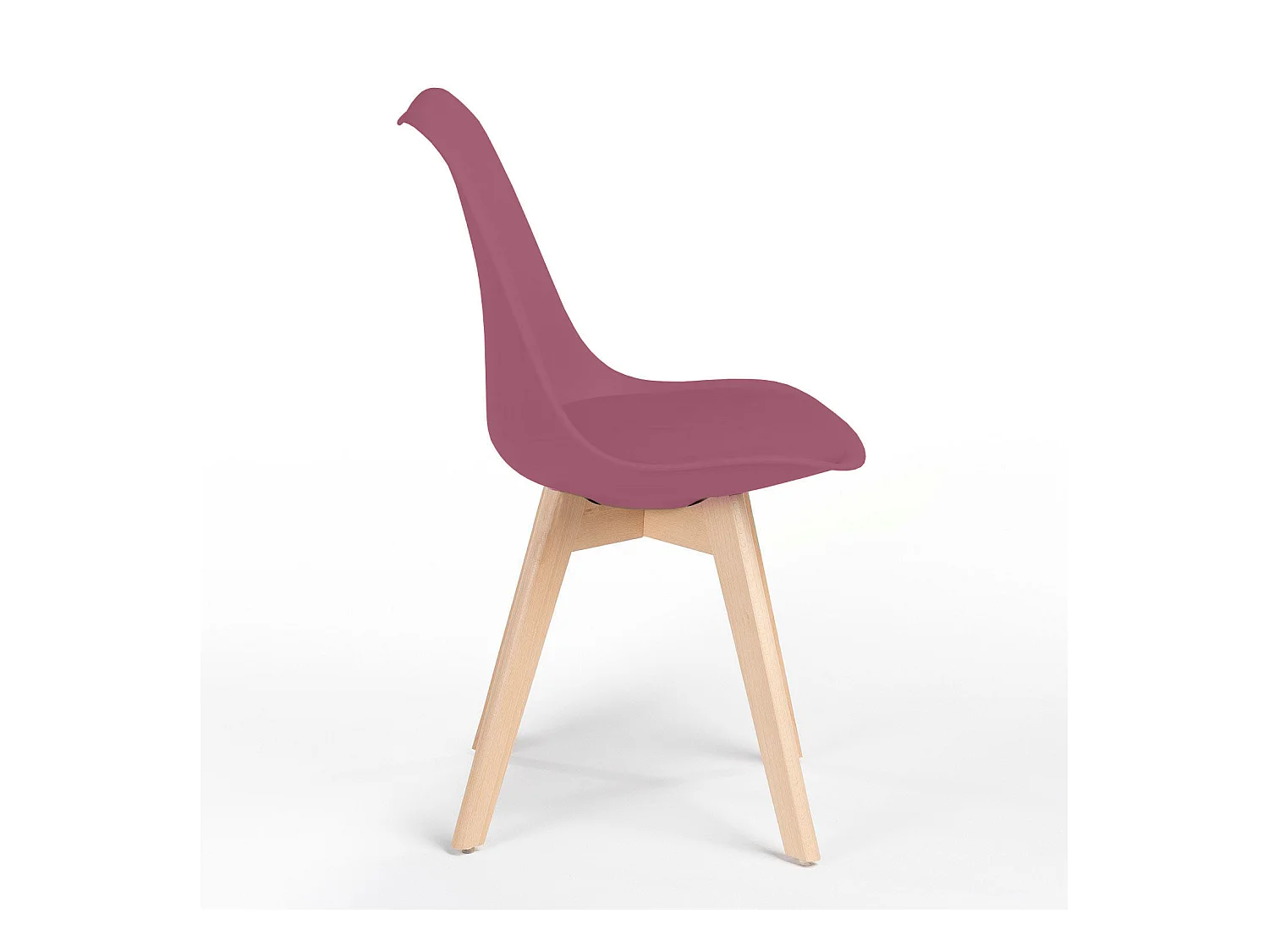 WeHome - Lot de 4 chaises d'intérieur Candice, design bordeaux moderne