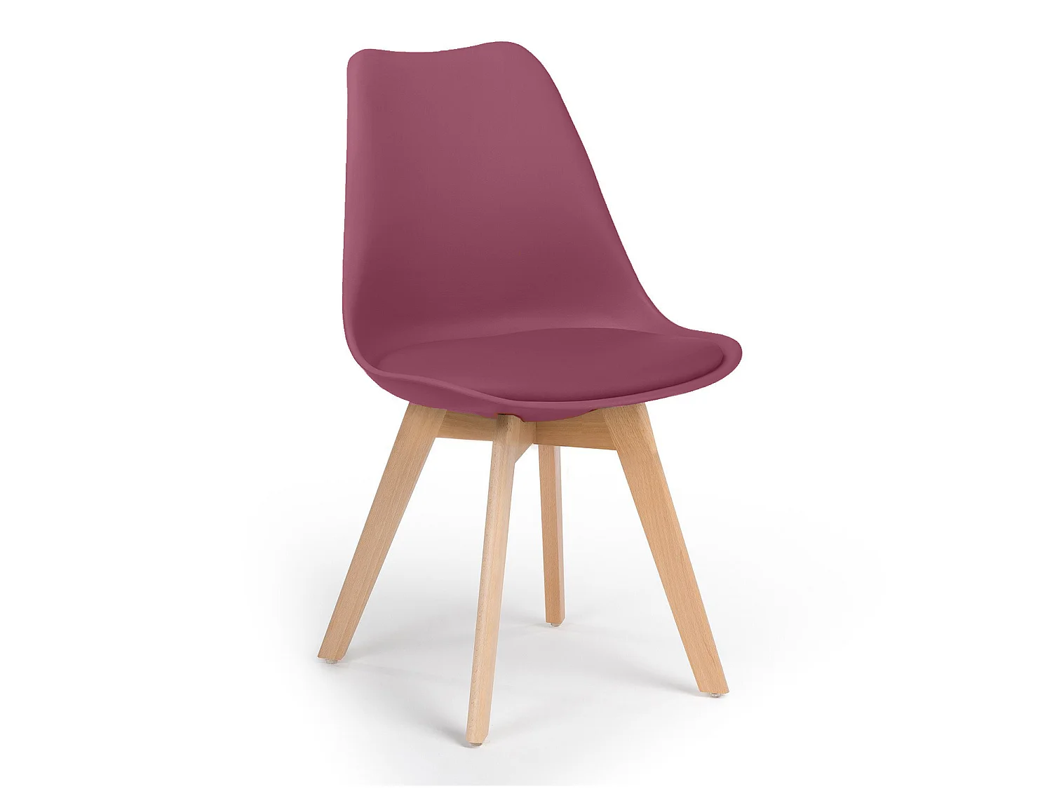 WeHome - Set van 4 Candice binnenstoelen, modern bordeauxrood design