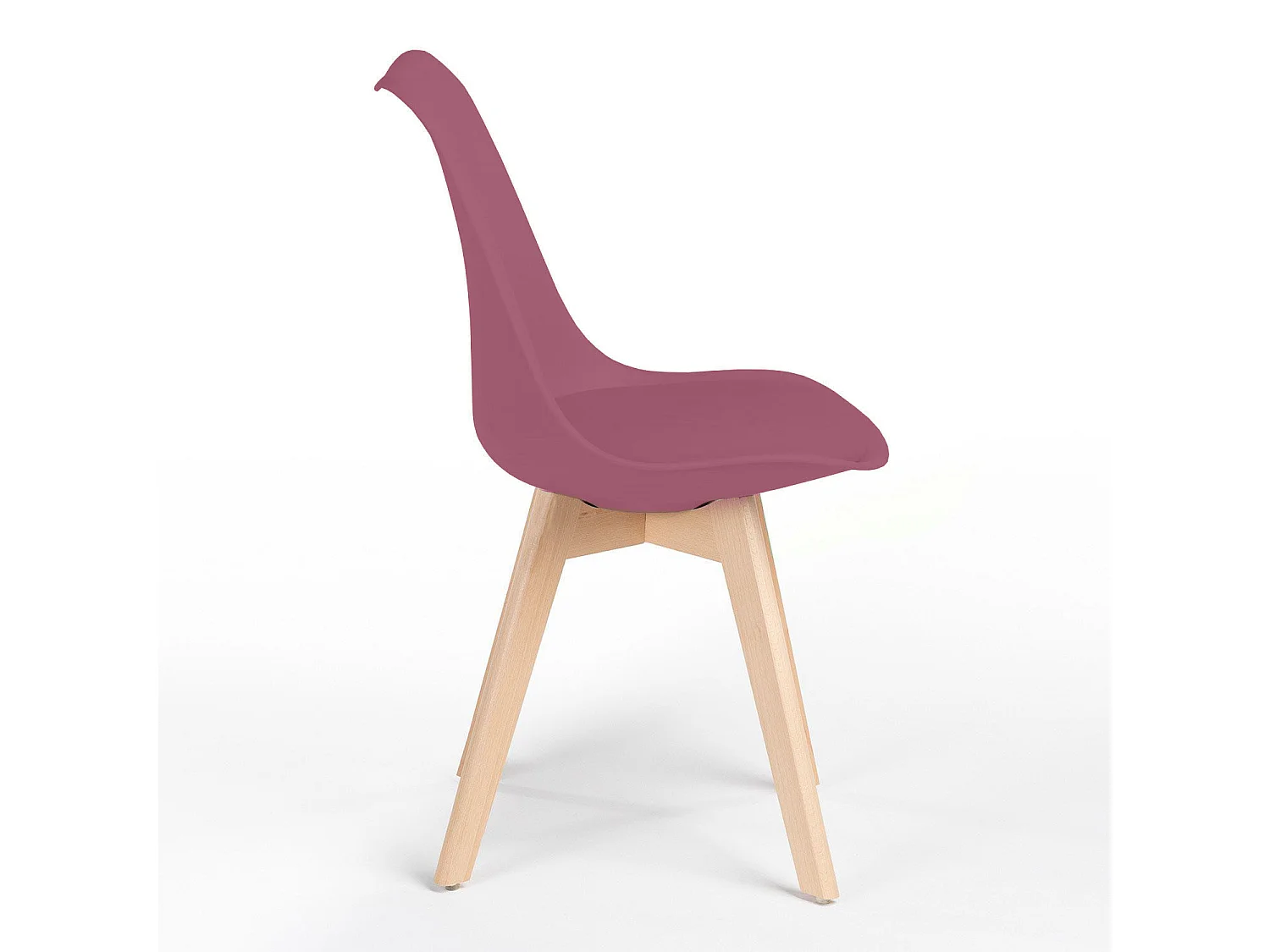 WeHome - Set van 4 Candice binnenstoelen, modern bordeauxrood design