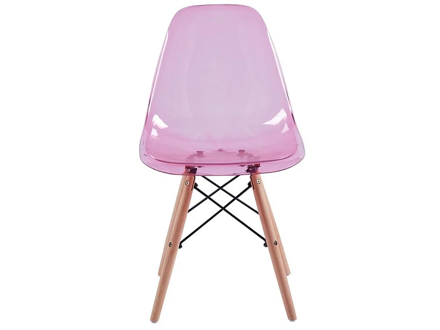 WeHome - Lot de 4 chaises roses transparentes - Betty