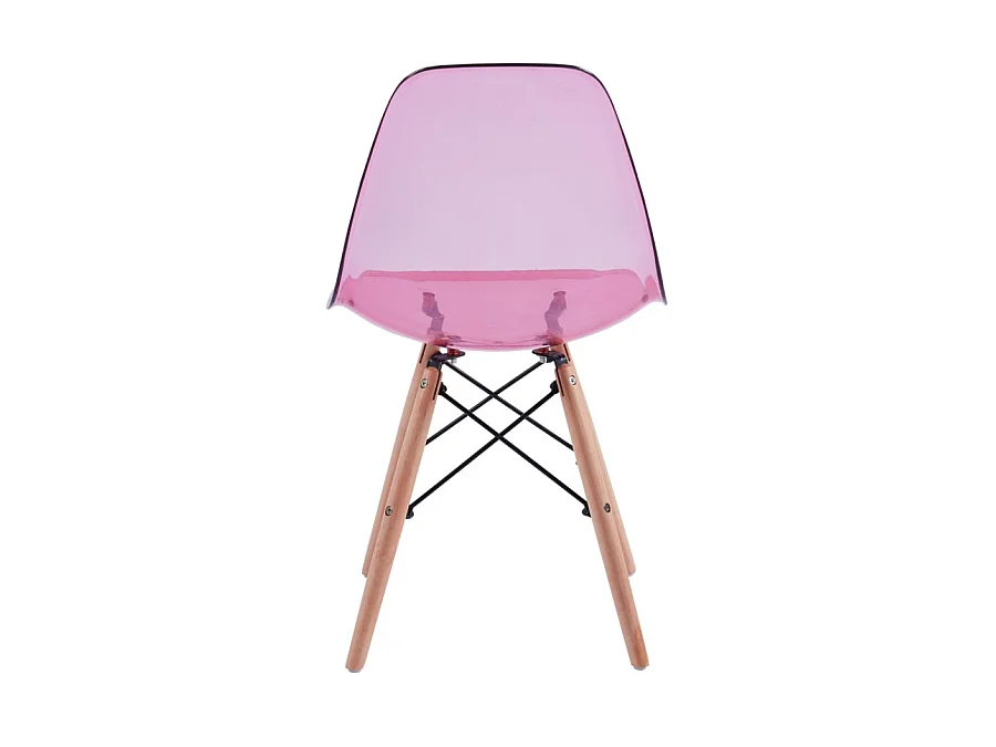 WeHome - Lot de 4 chaises roses transparentes - Betty