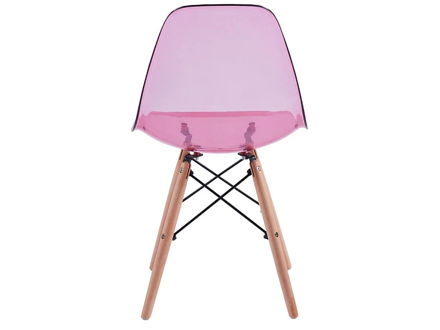 WeHome - Lot de 4 chaises roses transparentes - Betty