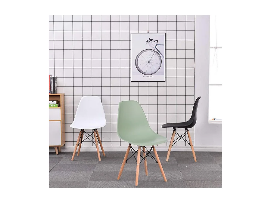 WeHome - Chaises de salle à manger Ester : lot de 4 chaises vertes