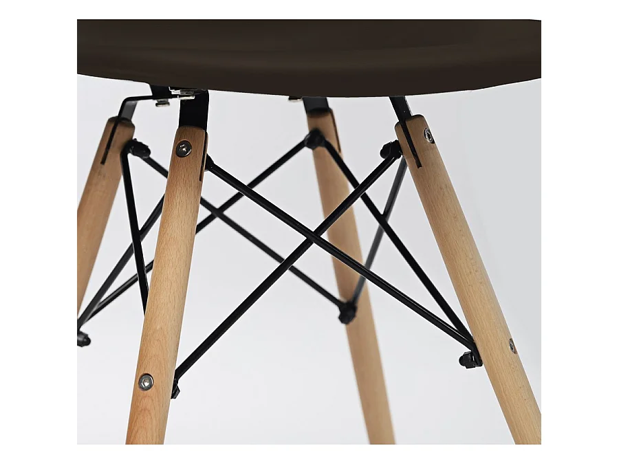 WeHome - Conjunto de 4 cadeiras de cozinha para exterior. Cor café