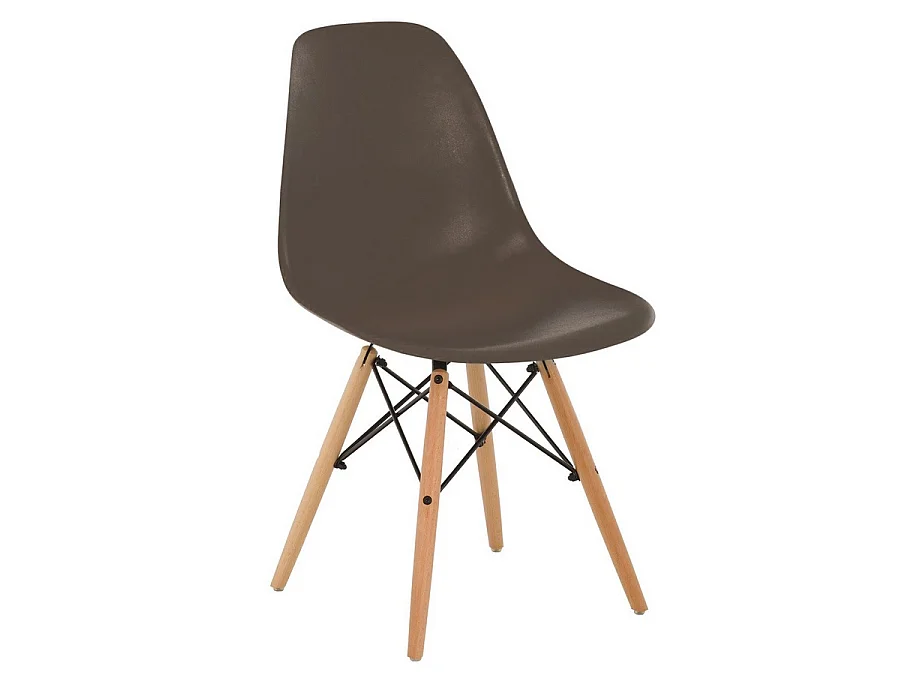 WeHome - Conjunto de 4 cadeiras de cozinha para exterior. Cor café