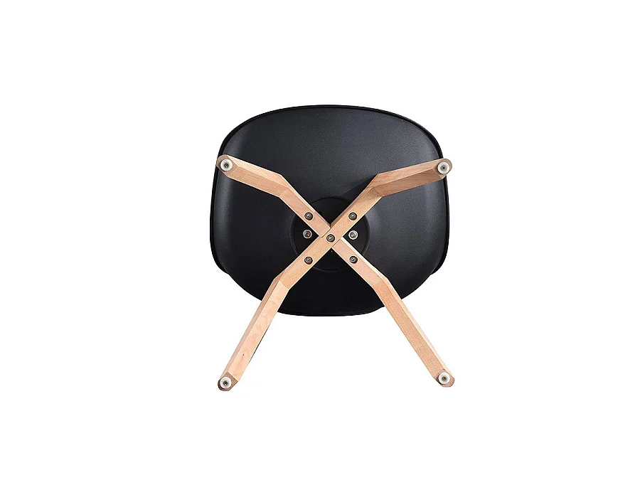 WeHome - Lot de 4 chaises d'intérieur Candice, design moderne, noir