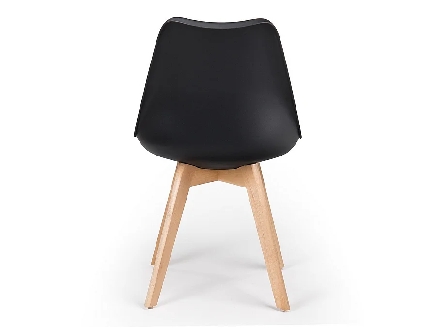 WeHome - Set van 4 Candice binnenstoelen, modern design, zwart