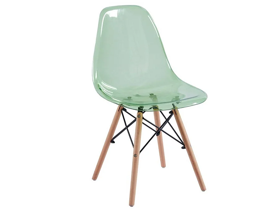 WeHome - Transparant groene keukenstoelen - Betty