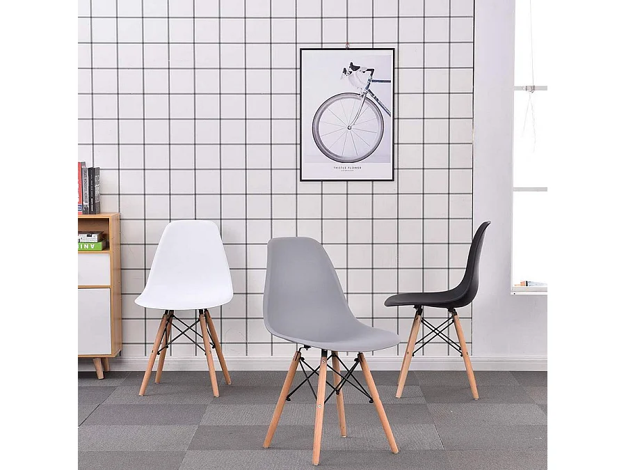 WeHome - Sillas de diseño Ester negras: oferta 4 piezas