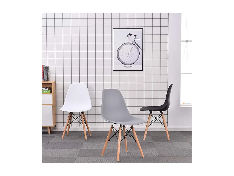 WeHome - Ester zwarte design stoelen: 4 stuks aanbieding