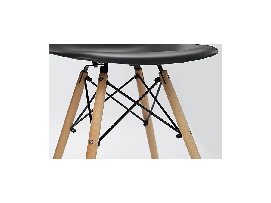 WeHome - Ester zwarte design stoelen: 4 stuks aanbieding