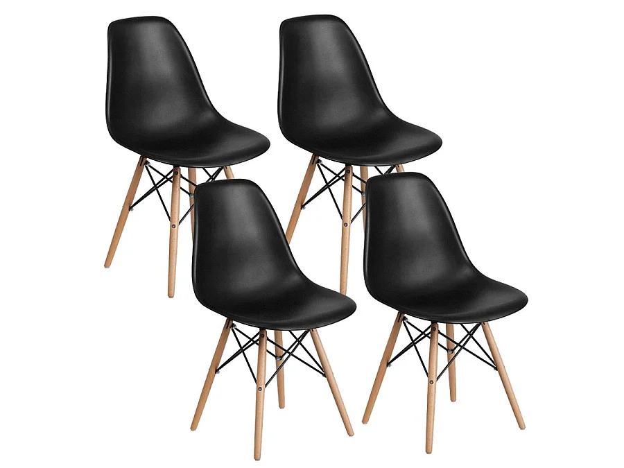 WeHome - Chaises design noires Ester : offre pour 4 pièces