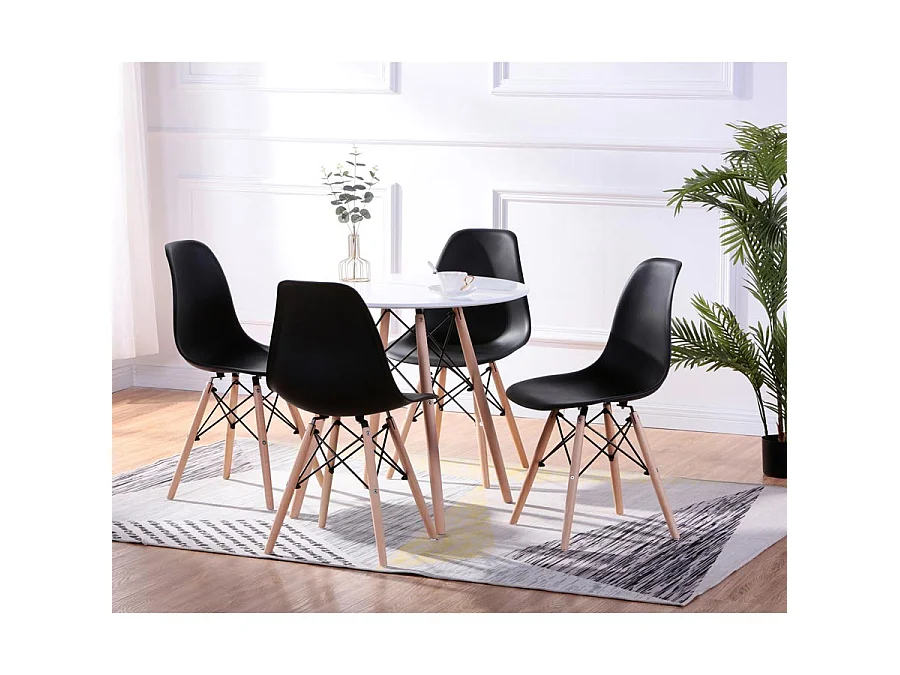 WeHome - Chaises design noires Ester : offre pour 4 pièces