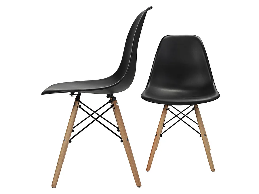 WeHome - Chaises design noires Ester : offre pour 4 pièces