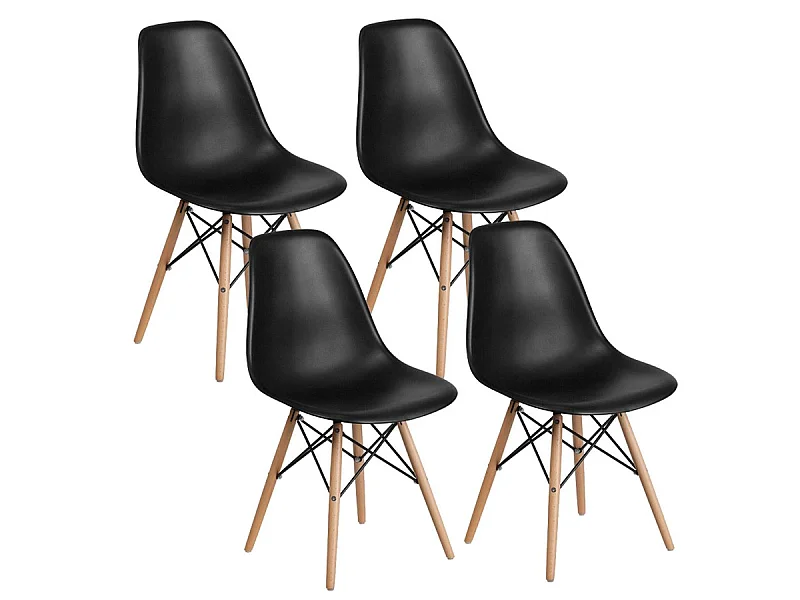 WeHome - Chaises design noires Ester : offre pour 4 pièces