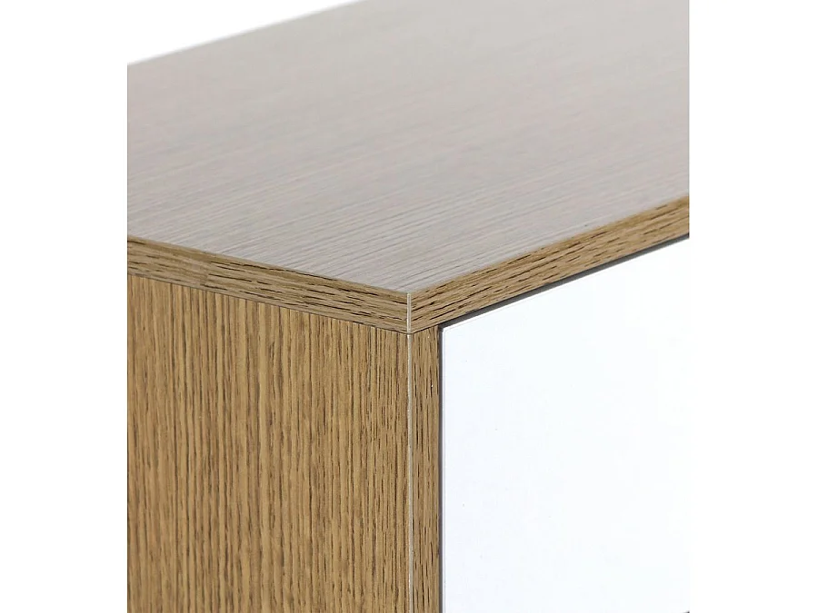 WeHome - Meuble polyvalent 63x95 cm en bois de chêne et blanc mat