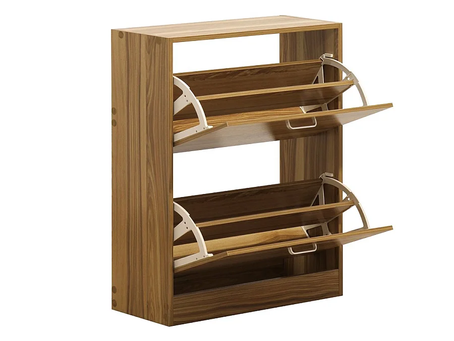 WeHome - Sapateira de entrada 2 portas 63x80 cm em madeira natural