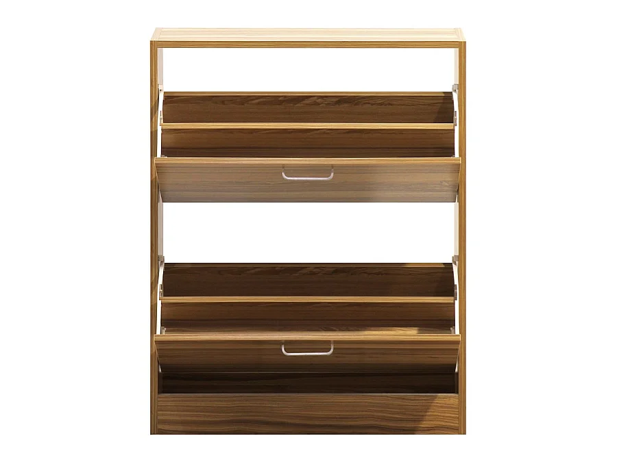 WeHome - Sapateira de entrada 2 portas 63x80 cm em madeira natural