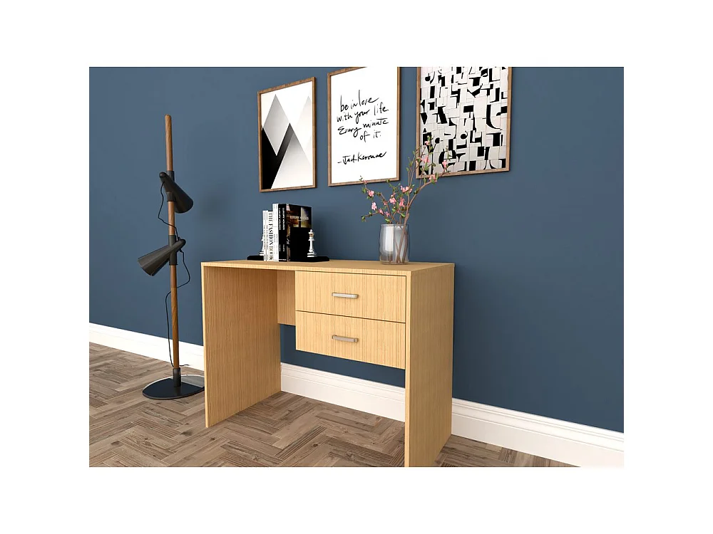 WeHome - Slaapkamerbureau met 2 laden 100x76 cm in eikenhout