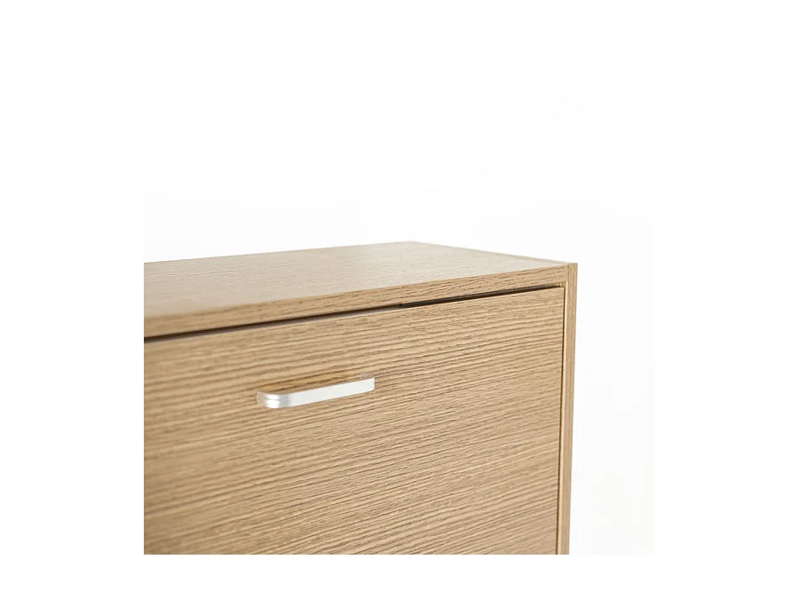 WeHome - Meuble à chaussures Slim 3 portes 63x115 cm en bois de chêne