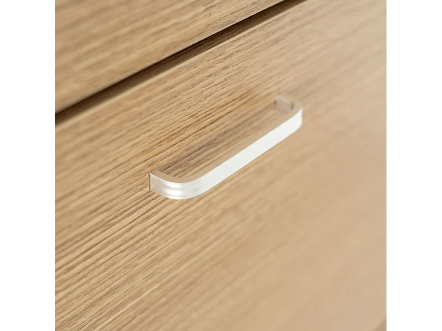 WeHome - Zapatero Slim de 3 puertas 63x115 cm en madera de roble