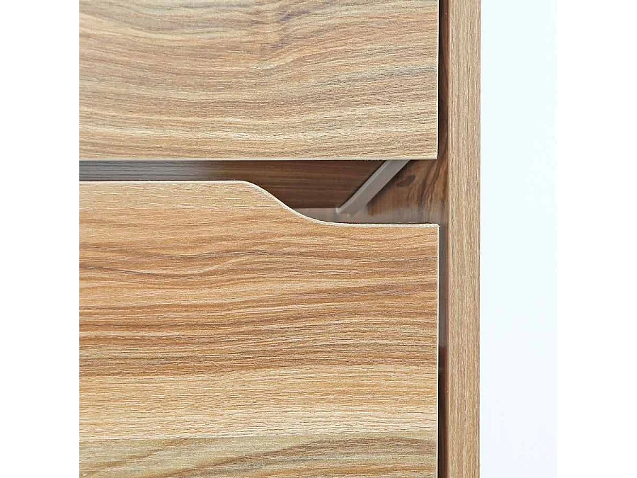 WeHome - Sapateira de entrada 4 portas com puxadores retráteis 63x150 cm madeira natural