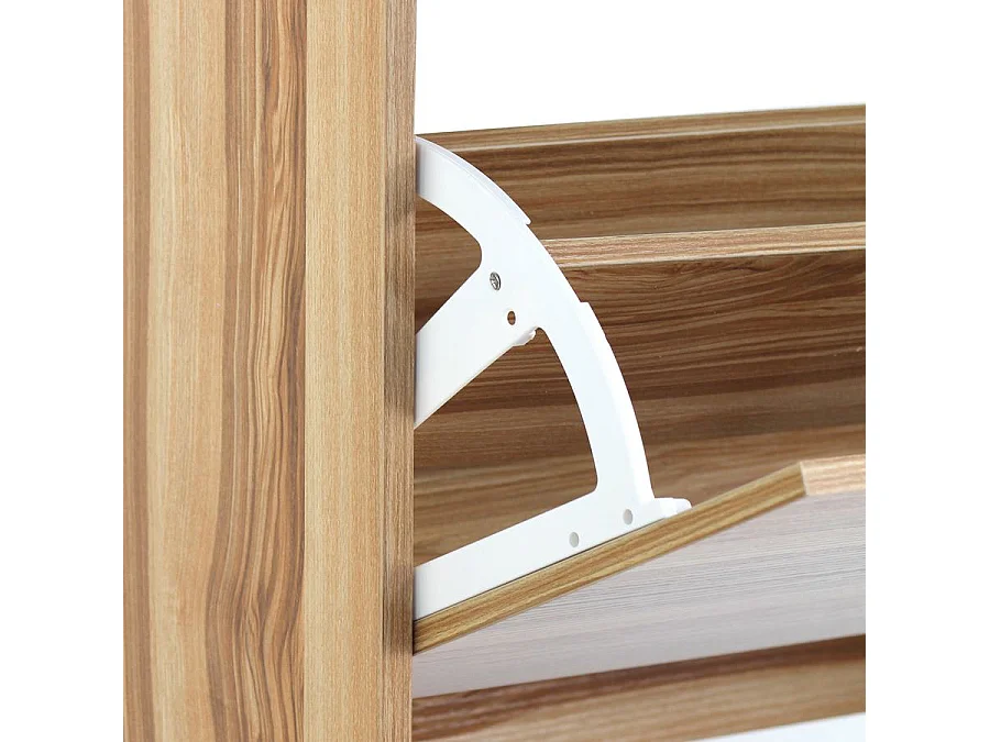 WeHome - Sapateira de entrada 4 portas com puxadores retráteis 63x150 cm madeira natural