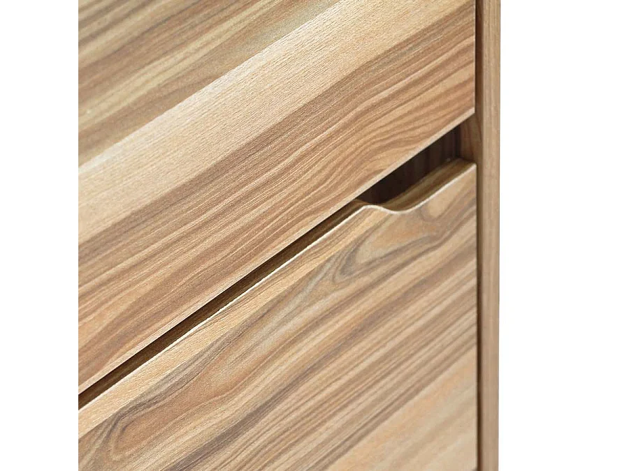 WeHome - Sapateira de entrada 4 portas com puxadores retráteis 63x150 cm madeira natural