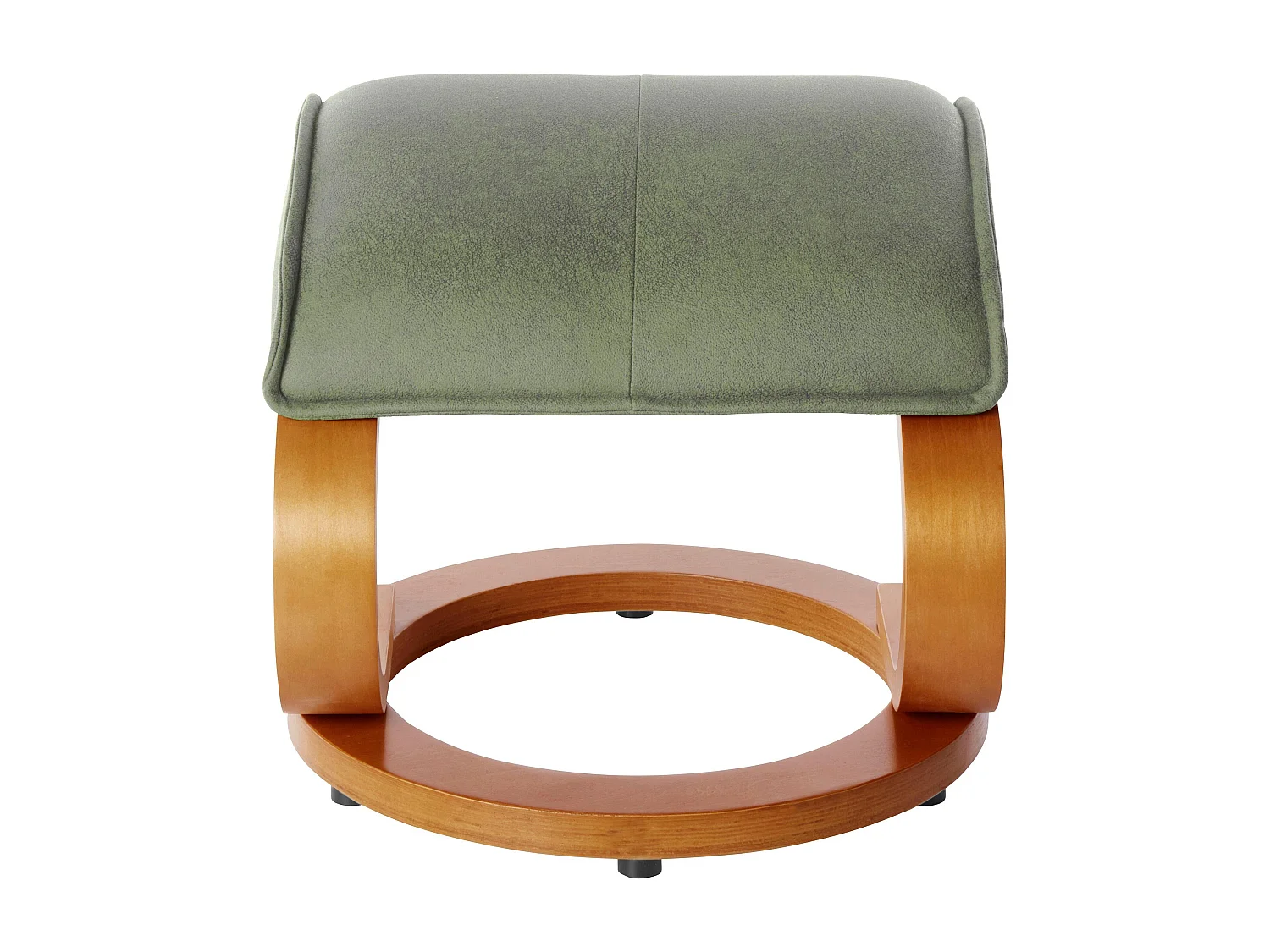 Lille | Fauteuil de relaxation + tabouret vert