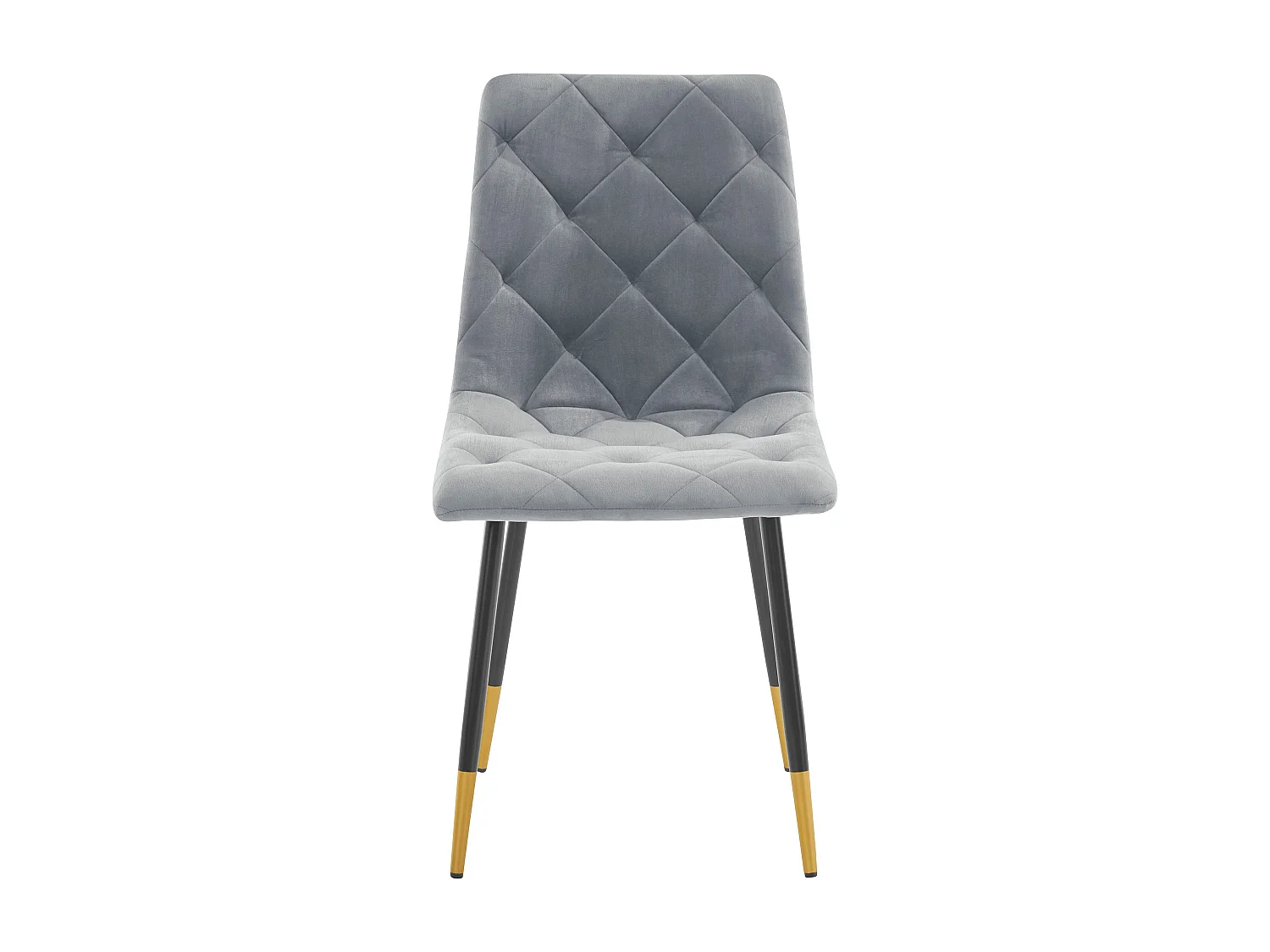 Eva | Chaise de salle à manger élégantes en velours gris 2 Pack