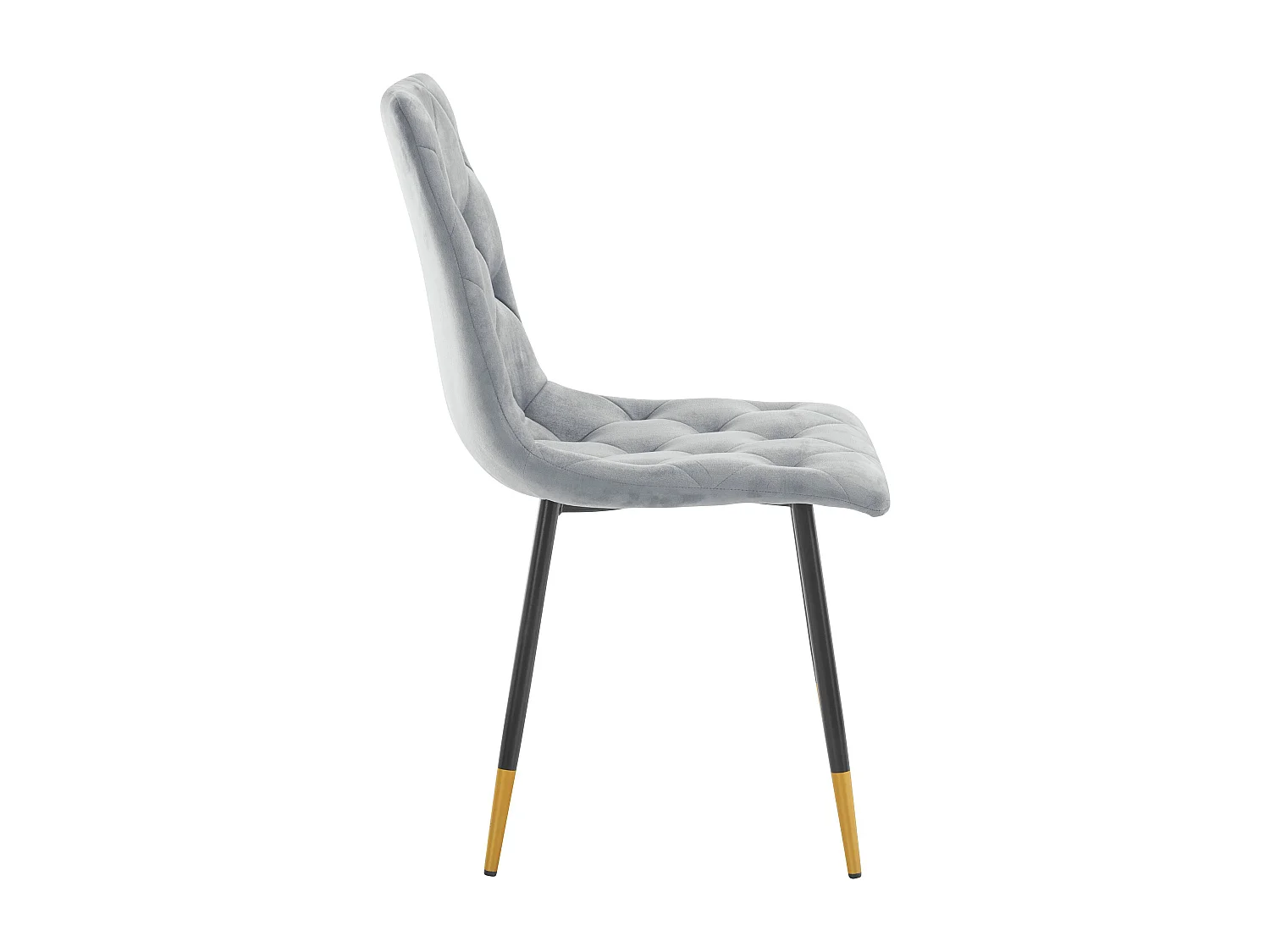 Eva | Chaise de salle à manger élégantes en velours gris 2 Pack