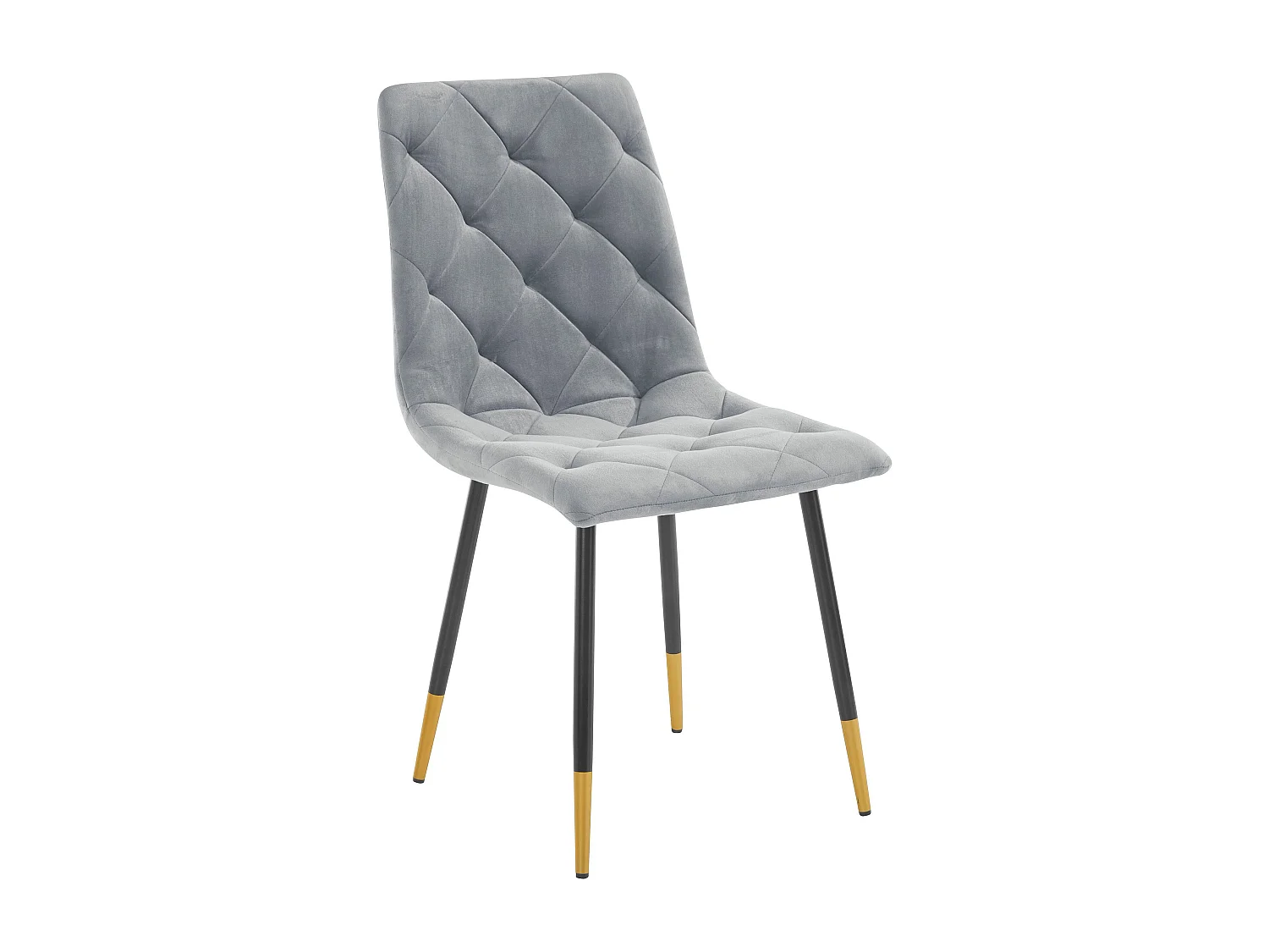 Eva | Chaise de salle à manger élégantes en velours gris 2 Pack