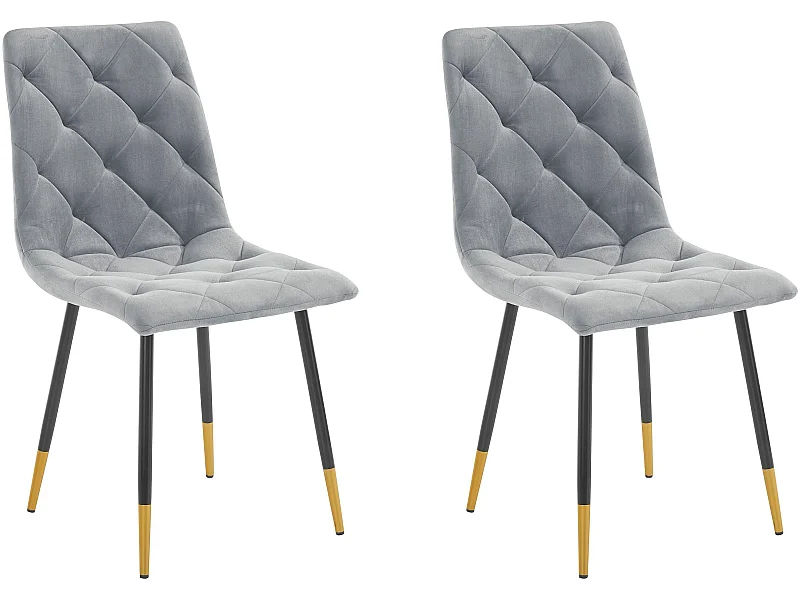 Eva | Chaise 2 Pack Metal Grey